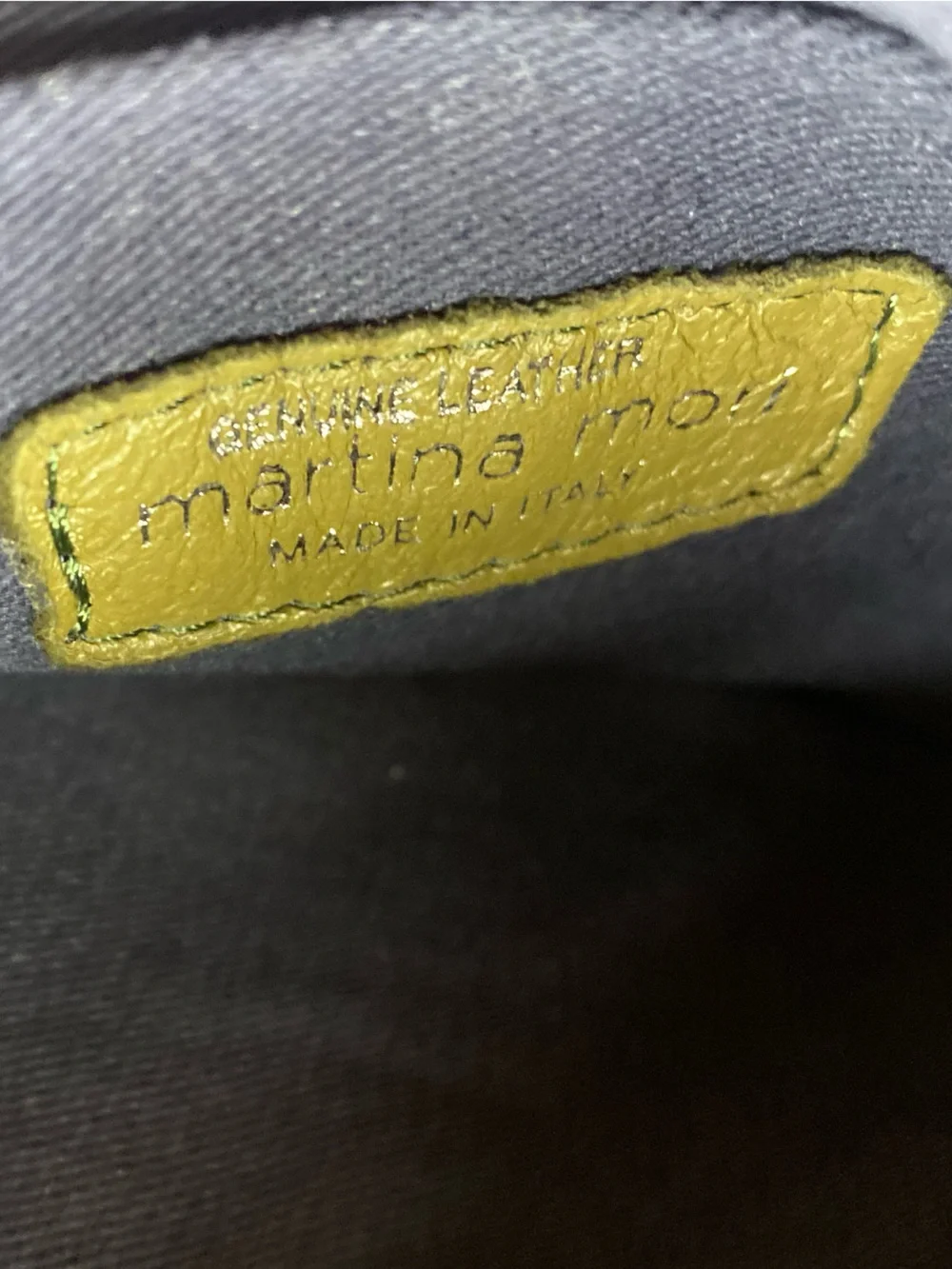 Vintage Martina Morí Floral Leather Wristlet in Olive Green